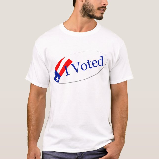 I Voted Sticker T-Shirt (Front)
