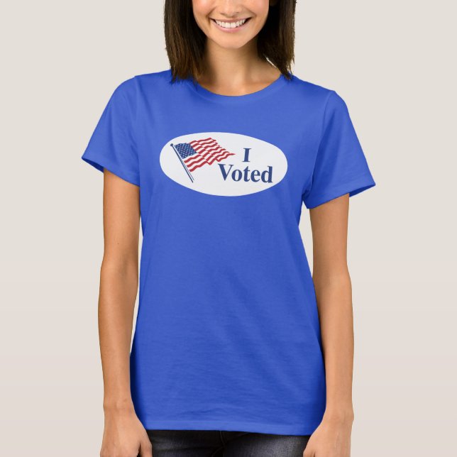 I Voted Sticker Women's Tee (Front)