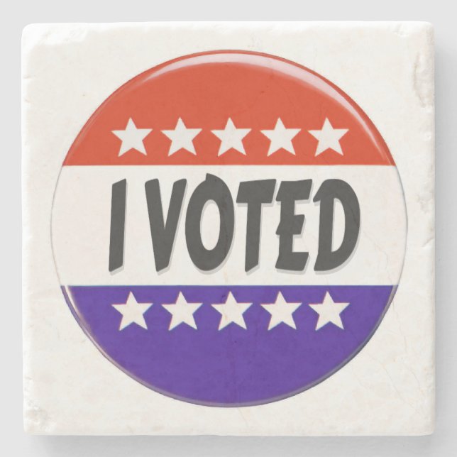 I Voted Stone Coaster (Front)