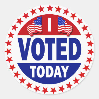 I Voted Today Classic Round Sticker