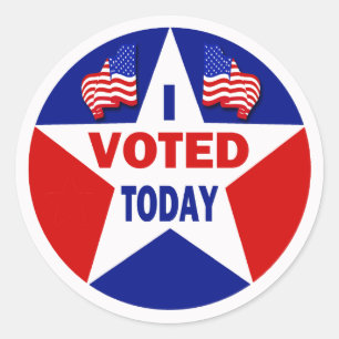 I Voted Today Classic Round Sticker
