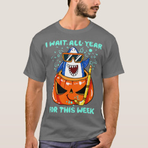 I Wait All Year For This Week Funny Sharks (36) T-Shirt