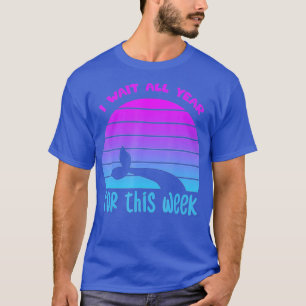 I Wait All Year For This Week Funny Sharks (52) T-Shirt