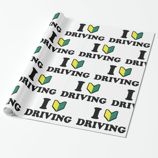 I Wakaba [Heart/Love] Driving Wrapping Paper (Unrolled)