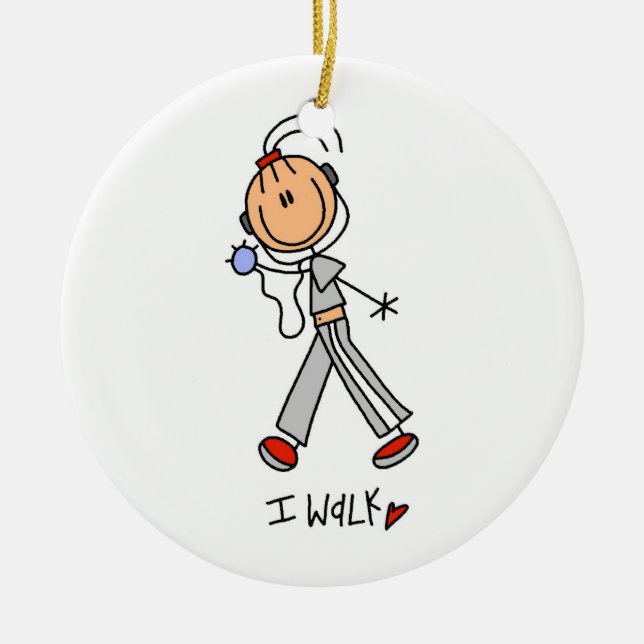 I Walk Ceramic Tree Decoration (Front)