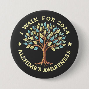I Walk for 2024 Alzheimer’s Awareness Month 7.5 Cm Round Badge