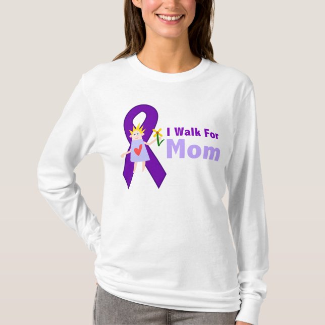 I Walk For Mum Alzheimer's Gift T-Shirt (Front)