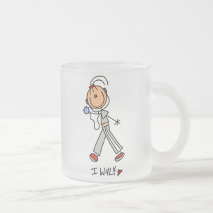 I Walk Frosted Glass Coffee Mug