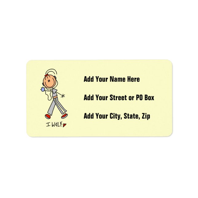 I Walk Label (Front)