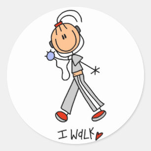 I Walk Tshirts and Gifts Classic Round Sticker
