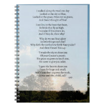 I Walked Along the Road Poem Notebook