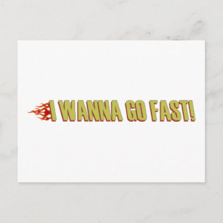 I Wanna Go Fast Postcard