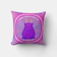 I Wanna Hippo For Christmas-Purple-Customizable-