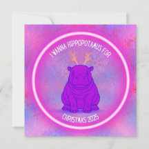 I Wanna Hippopotamus for Christmas - Purple
