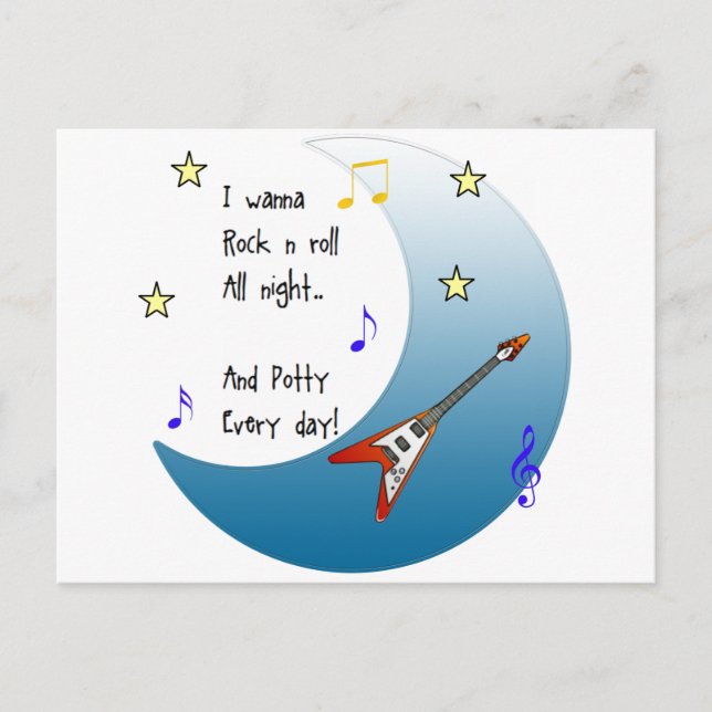 I wanna rock n roll all night postcard (Front)