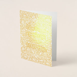 I want a happy life - Positive Quote´s Foil Card