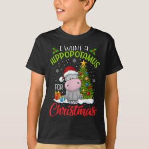 i want a hippopotamus  christmas xmas hippo  kid T-Shirt
