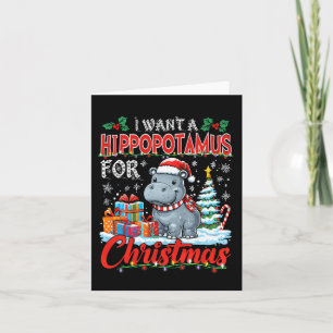 I Want A Hippopotamus For Christmas Costume Hippo  Card