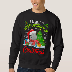 I Want A Hippopotamus For Christmas Cute Xmas Cost Sweatshirt