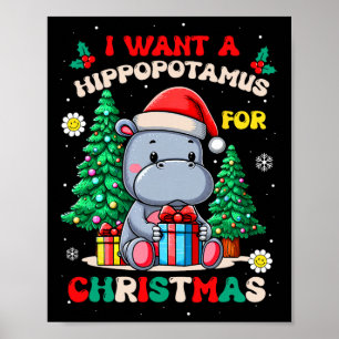 I Want A Hippopotamus For Christmas Groovy Kids Bo Poster