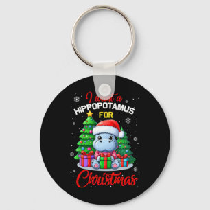 I Want A Hippopotamus For Christmas Hippo For Kids Key Ring