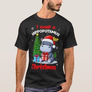 I Want A Hippopotamus For Christmas Hippo For Kids T-Shirt