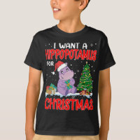 I Want A Hippopotamus For Christmas Lights Hippo X