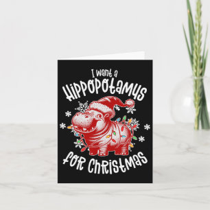 I Want A Hippopotamus For Christmas Lights Xmas Hi Card
