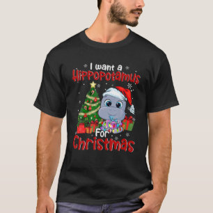 I Want A Hippopotamus For Christmas Santa Hippopot T-Shirt