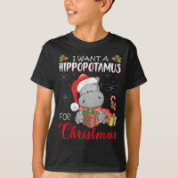 I Want A Hippopotamus For Christmas Xmas Hippo