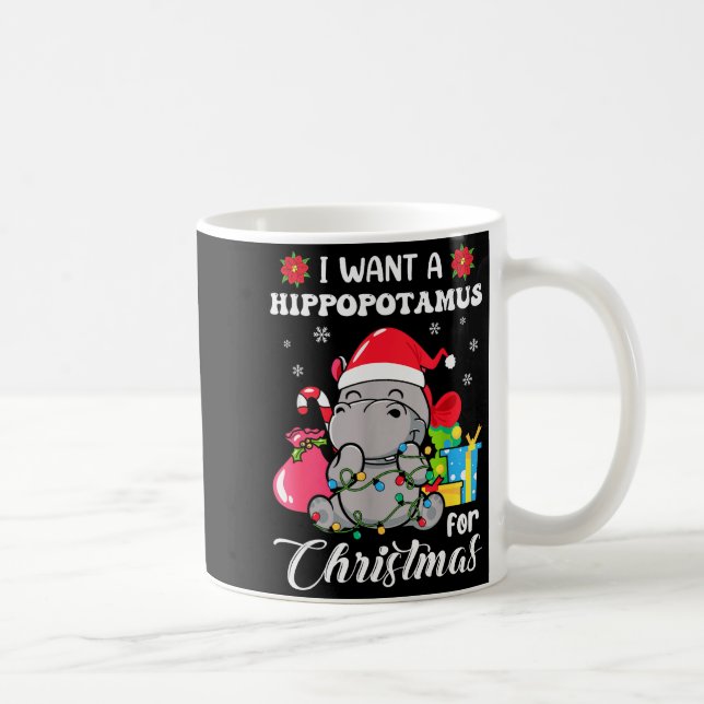 I Want A Hiptamus For Christmas Xmas Hip Kid Toddl Coffee Mug (Right)