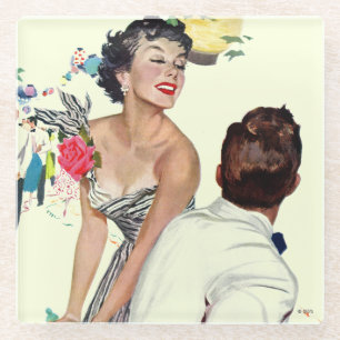 I Want a Man Glass Coaster