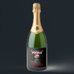 I Want A Poodle For Christmas   Sparkling Wine Label<br><div class="desc">I Want A Poodle For Christmas</div>