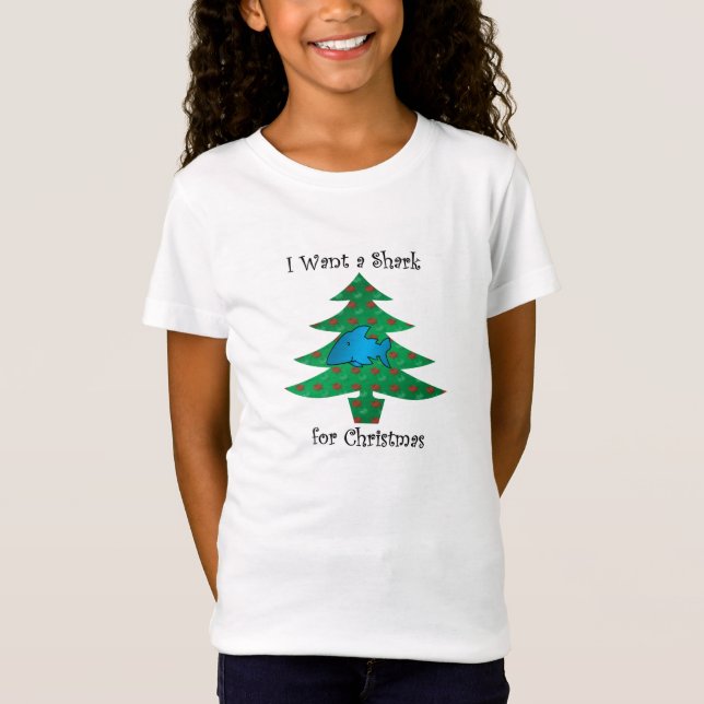 I want a shark for christmas T-Shirt (Front)