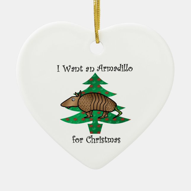 I want an armadillo for christmas ceramic tree decoration (Front)