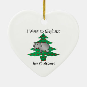 I want an elephant for christmas ceramic tree decoration