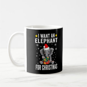 I Want An Elephant For Christmas Elephant Pyjamas Coffee Mug