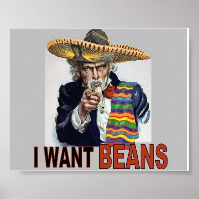 I Want Beans Poster (Front)