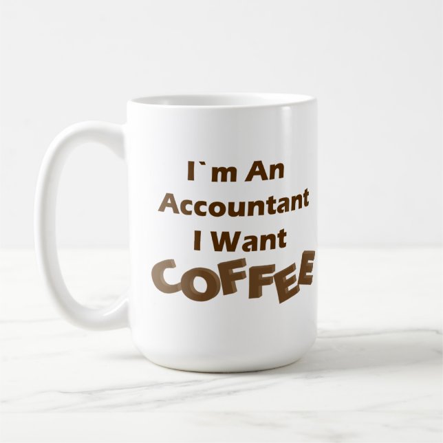 I Want Coffee Coffee Mug (Left)