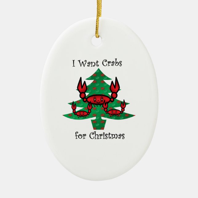 I want crabs for christmas ceramic tree decoration (Front)