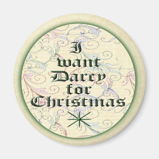 I Want Darcy for Christmas Magnet (Front)
