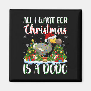 I Want For Christmas Is A Dodo Bird Xmas Tree Ligh Magnet