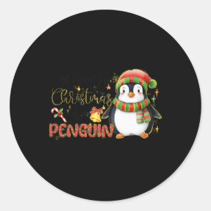 I Want For Christmas Is A Penguin Merry Christmas Classic Round Sticker