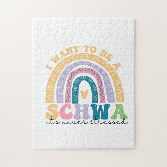 I Want To Be A Schwa It's Never Stressed Science   Jigsaw Puzzle (Vertical)