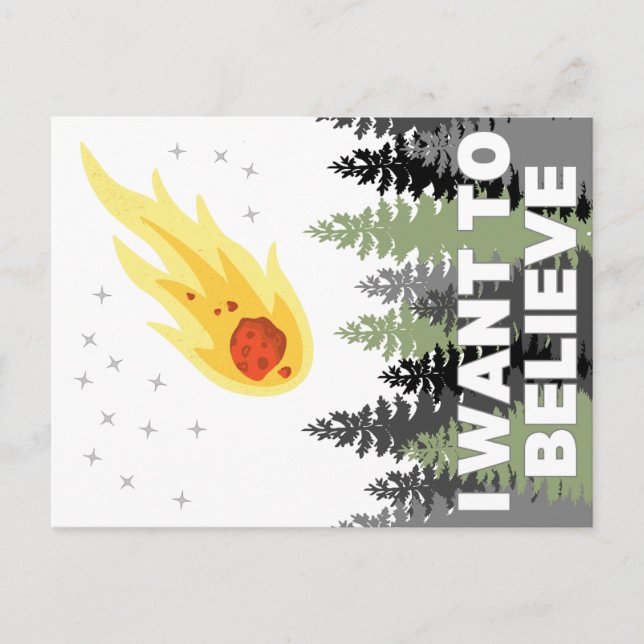 I Want to Believe Asteroid Postcard (Front)
