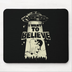 I Want To Believe - Funny Cat Is Kidnapped Mouse Pad
