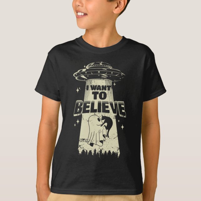 I Want To Believe - Funny Cat Is Kidnapped  T-Shirt (Front)