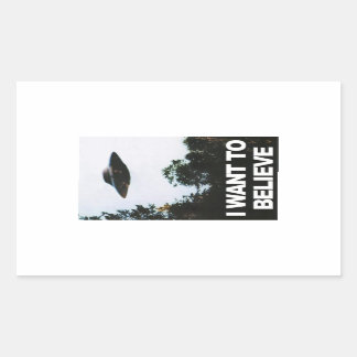 I want to believe rectangular sticker