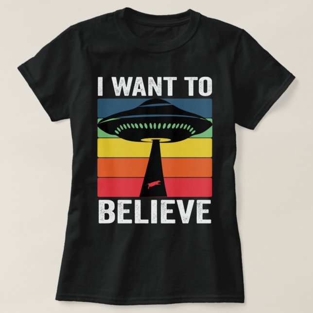 I Want To Believe UFO T-Shirt (Design Front)