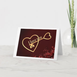 I WANT TO GIVE YOU "THE KEY TO MY HEART" HOLIDAY CARD